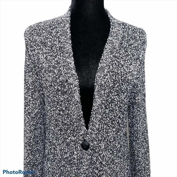 J. Jill Tweed Knit Cardigan Sweater w/ pockets M - Picture 13 of 15